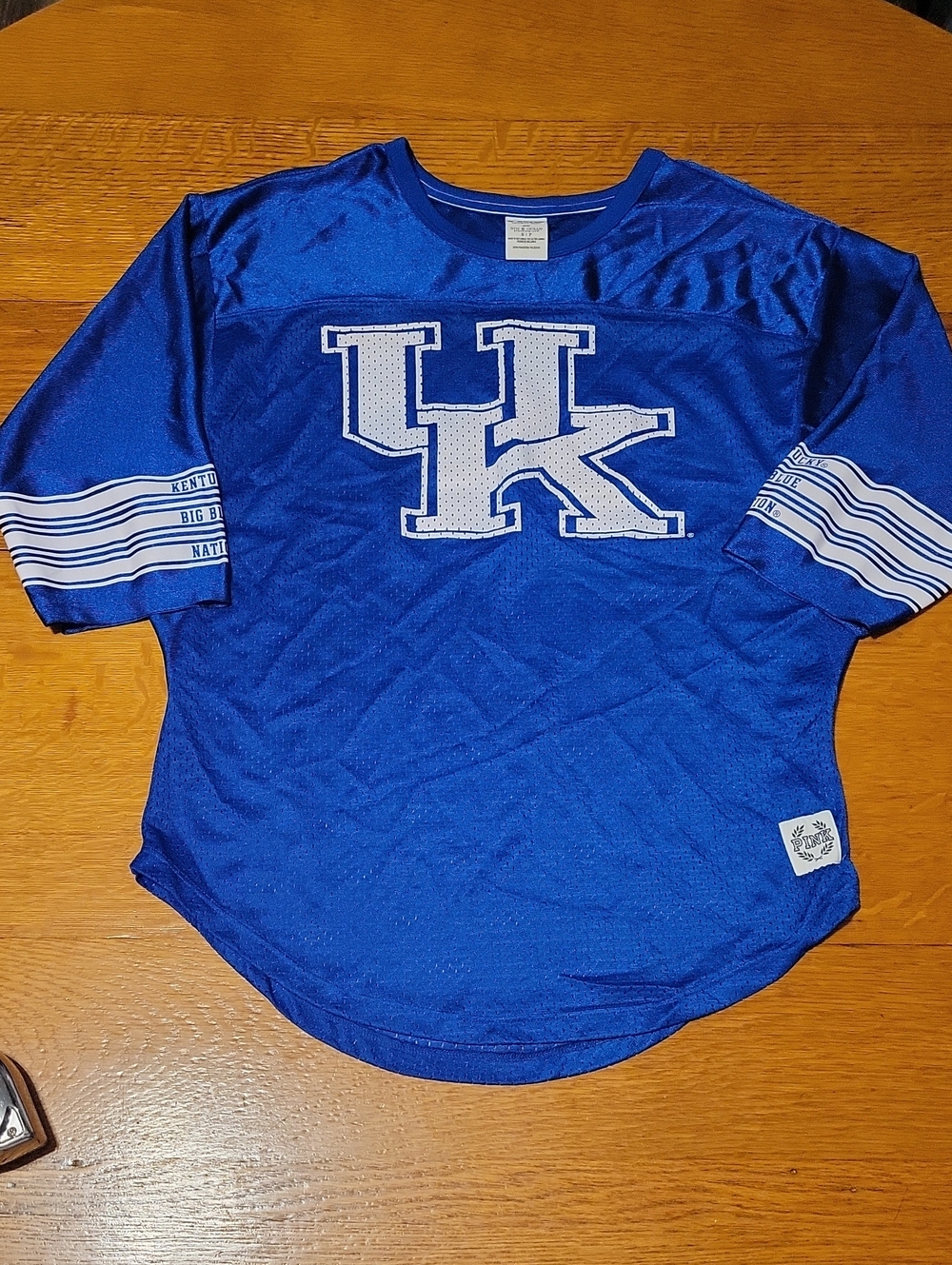 PINK Victoria's Secret Blue and Yellow Team Tee
